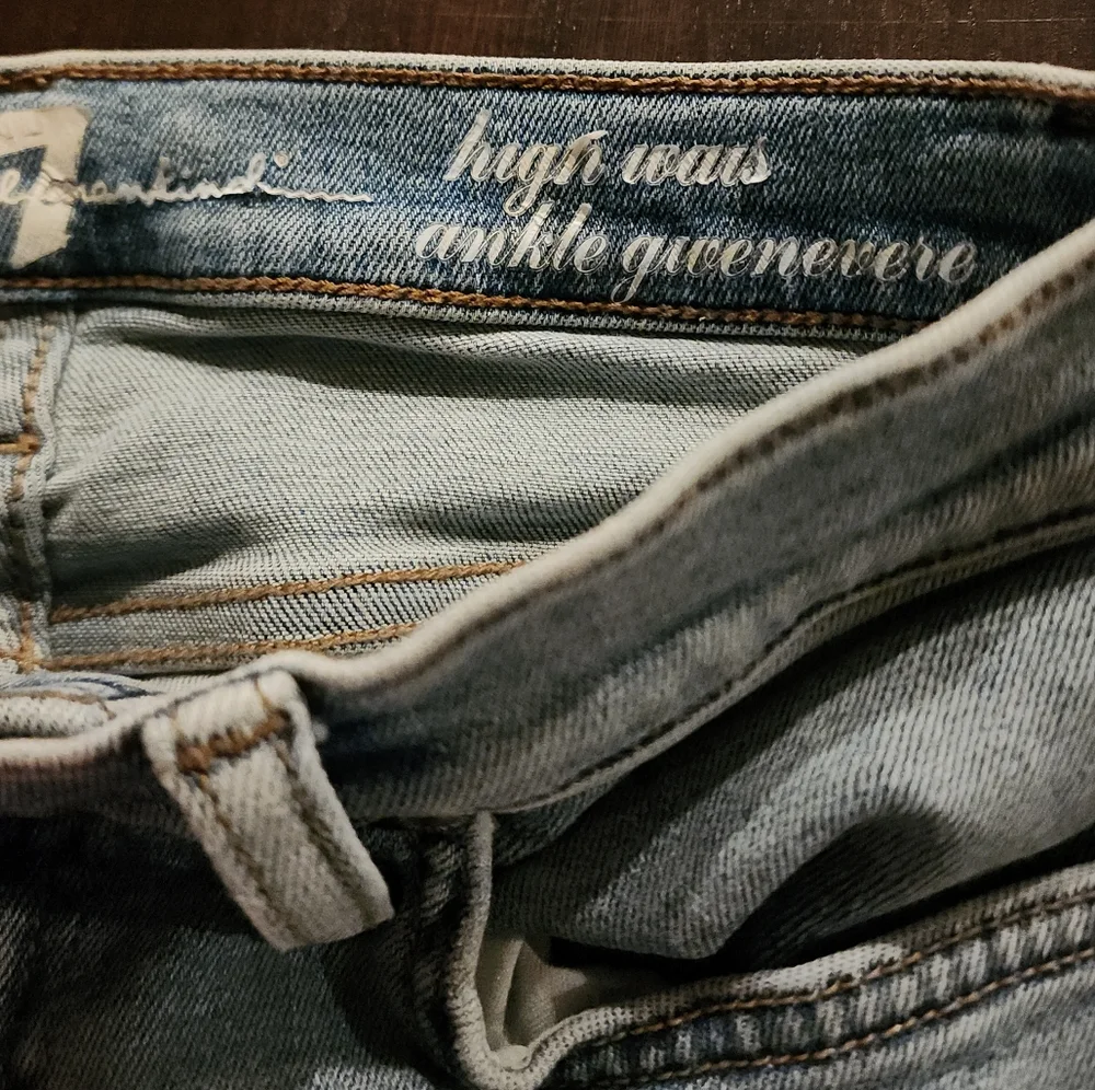 7FAMK High Waist Ankle Gwenevere Cropped Skinny Jeans Size 27 - Picture 12 of 14